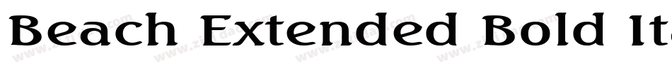 Beach Extended Bold Italic字体转换
